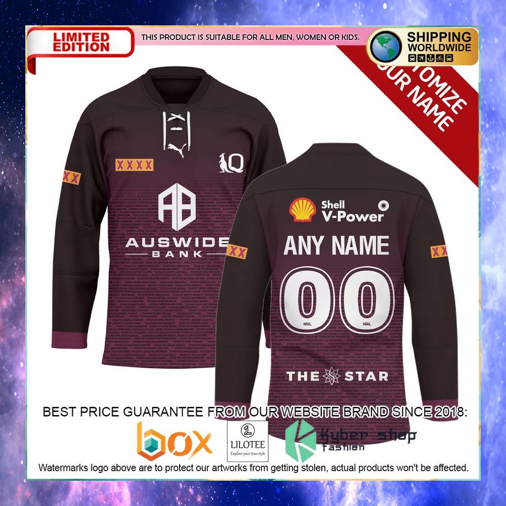 personalized queensland maroons state of origin series hockey jersey 1 866