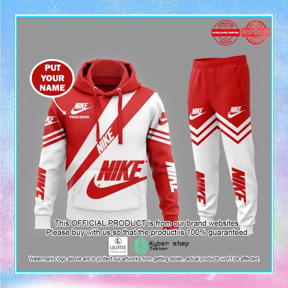 personalized red nike hoodie pants 1 407