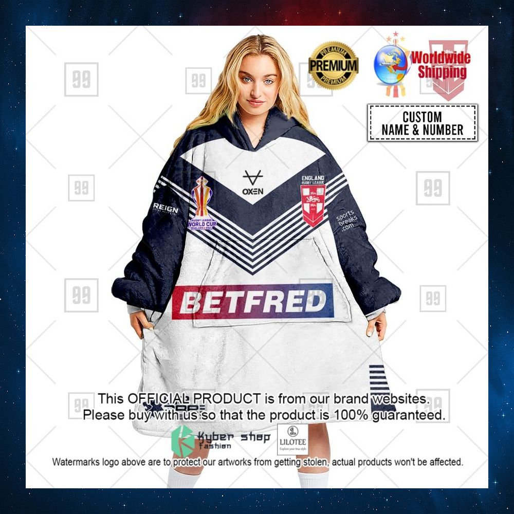 personalized rugby league world cup 2022 england rugby league hoodie blanket 1 919