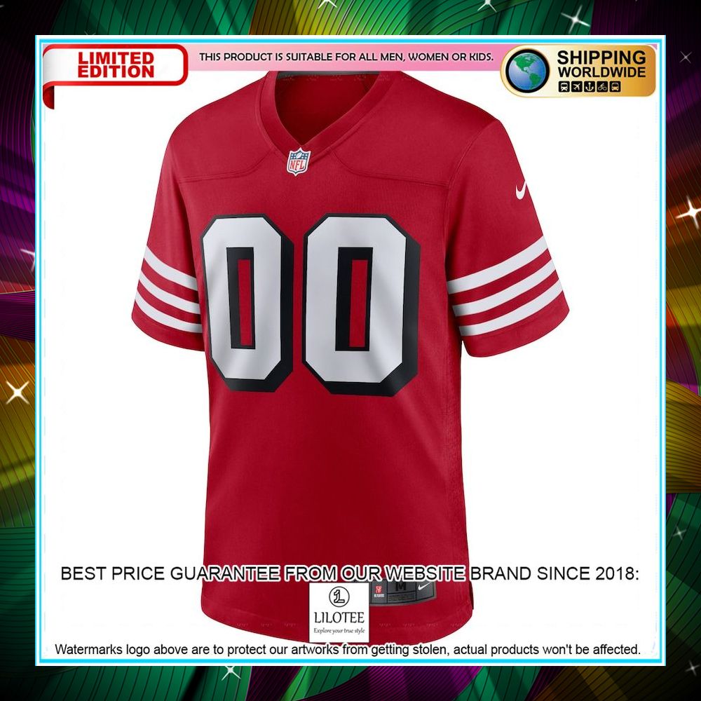 personalized san francisco 49ers alternate scarlet football jersey 2 816