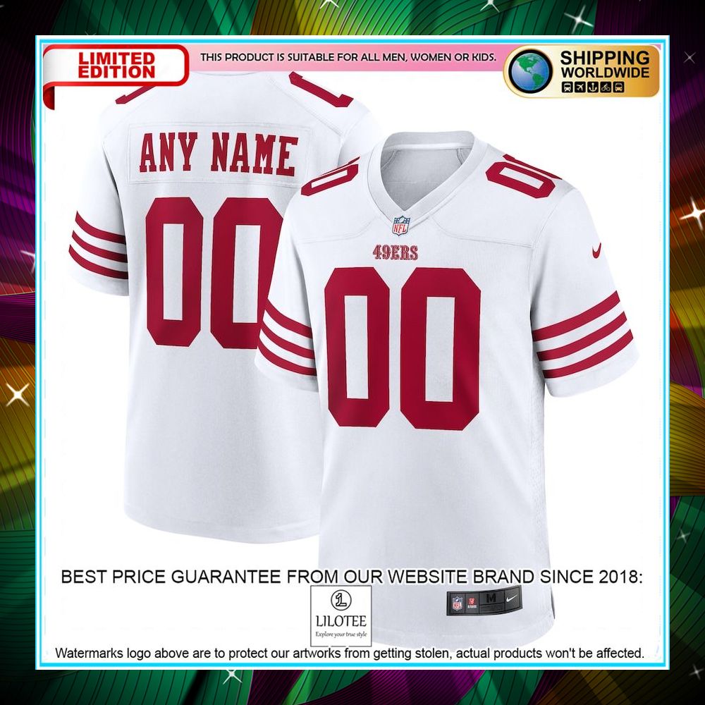 personalized san francisco 49ers player white football jersey 1 586