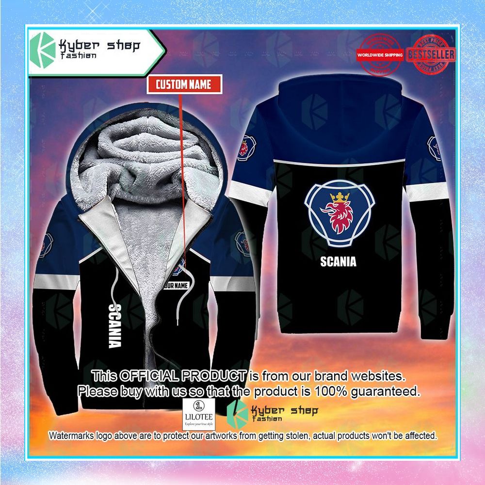 personalized scania fleece hoodie 1 655
