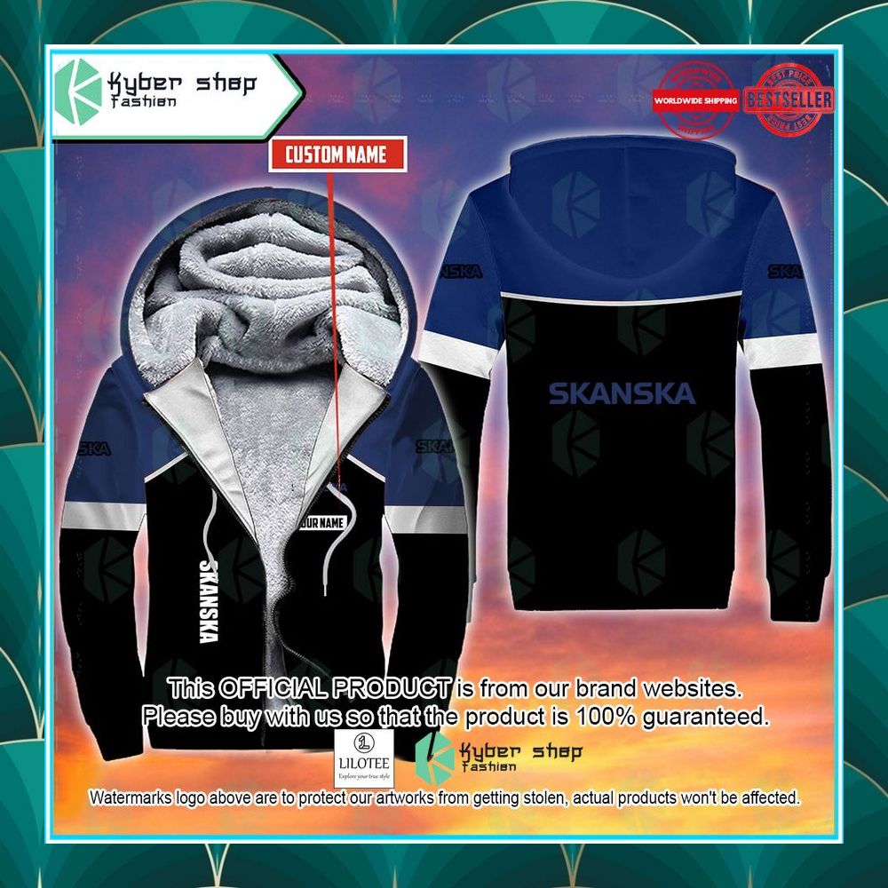 personalized skanska fleece hoodie 1 623