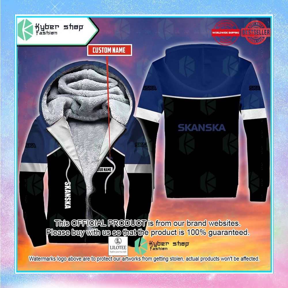 personalized skanska fleece hoodie 1 780