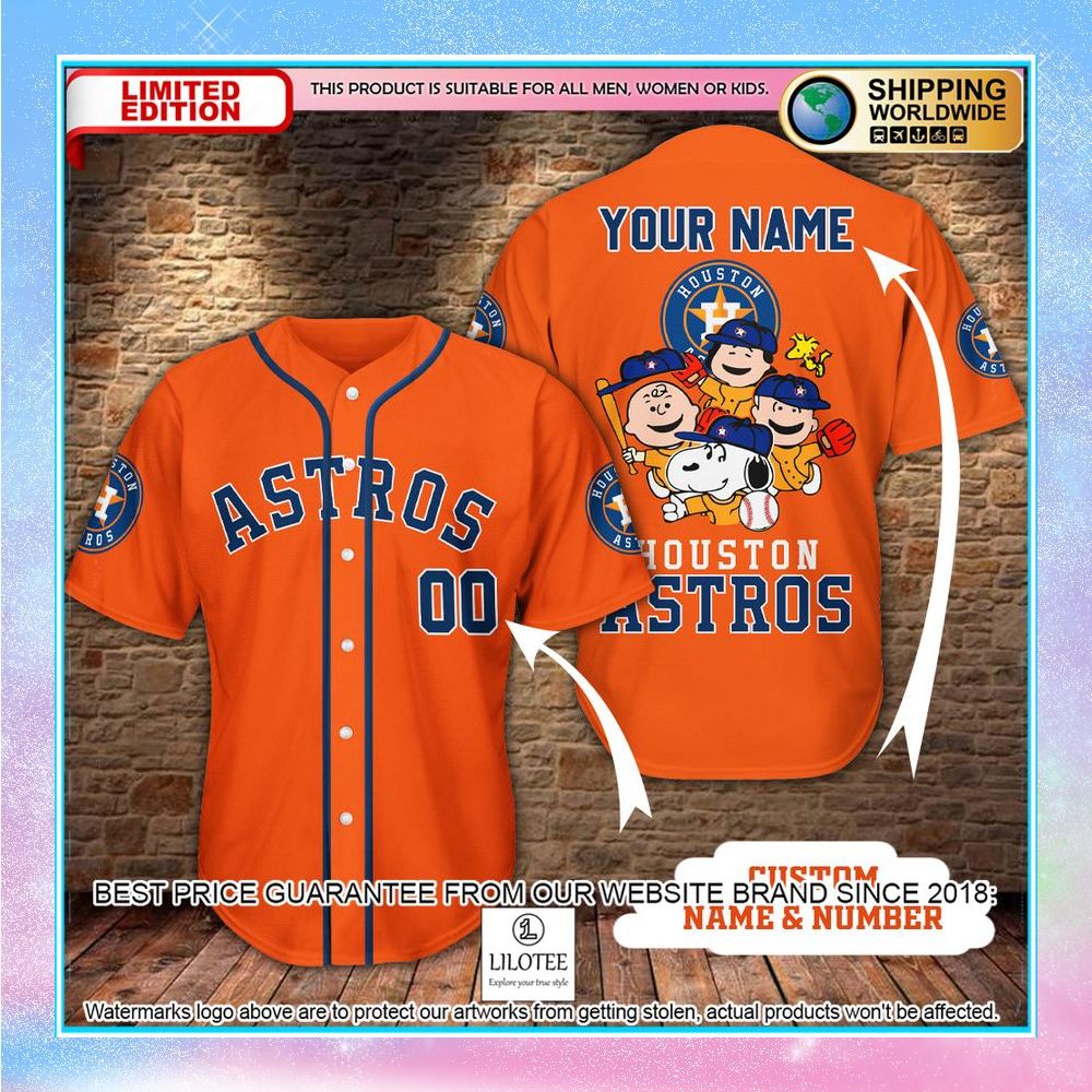 personalized snoopy houston astros baseball jersey 1 633