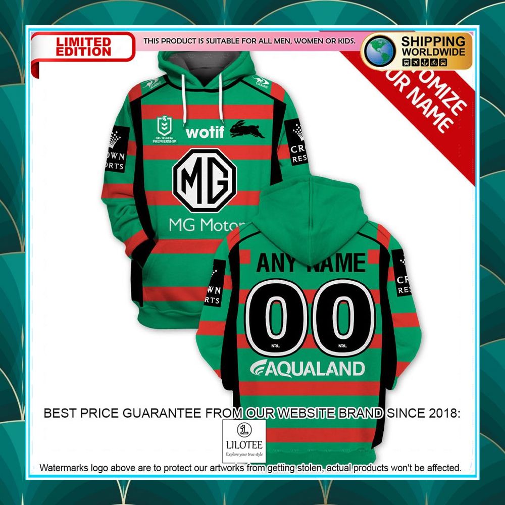 personalized south sydney rabbitohs mg motor green shirt hoodie 1 257