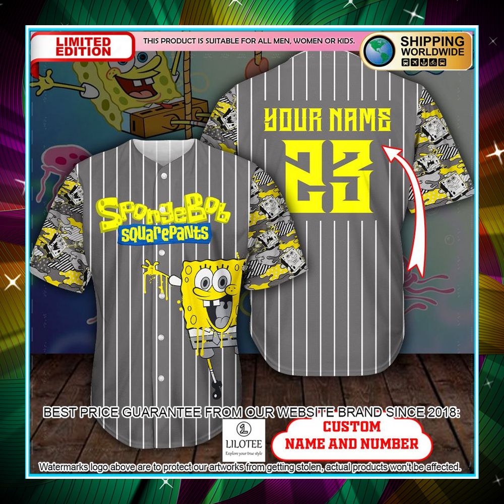 personalized spongebob squarepants baseball jersey 1 683