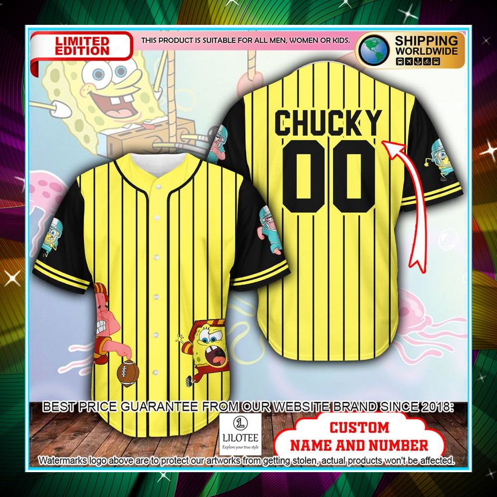 personalized spongebob squarepants patrick baseball jersey 1 595