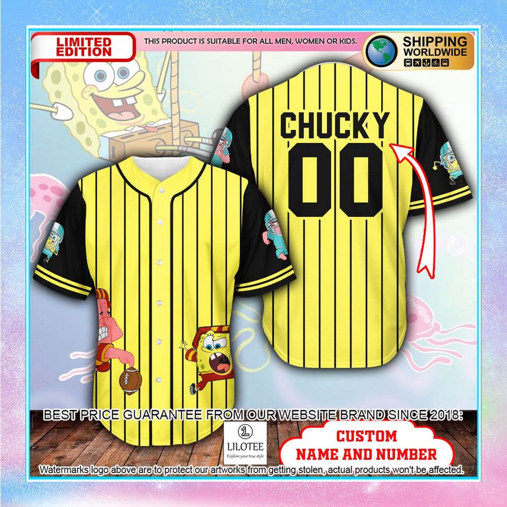 personalized spongebob squarepants patrick baseball jersey 1 698