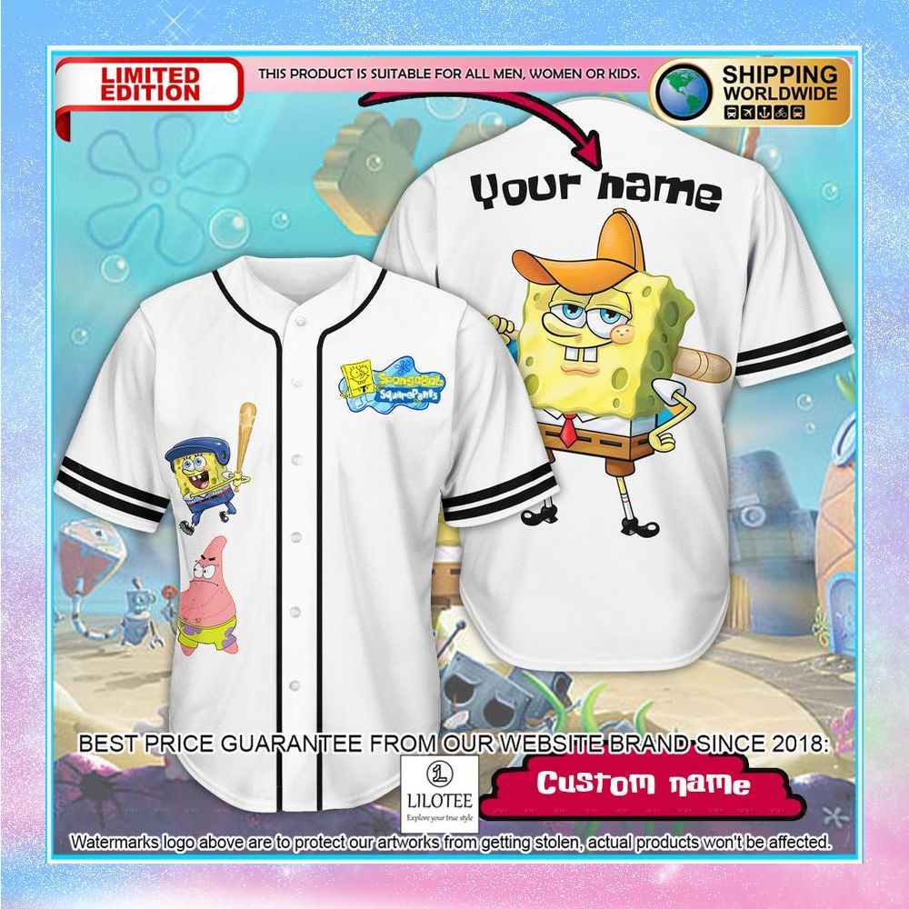 personalized spongebob squarepants patrick star baseball jersey 1 711