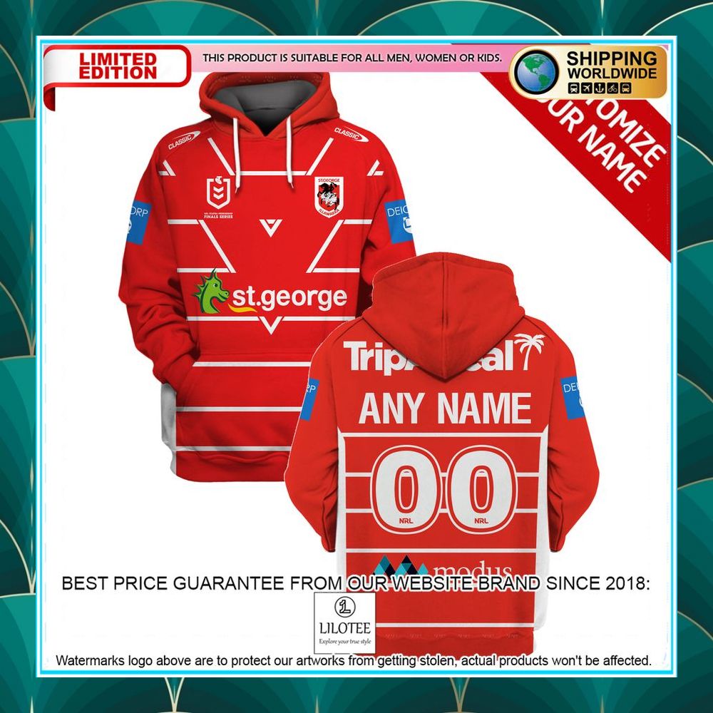 personalized st george illawarra dragons red shirt hoodie 2 337
