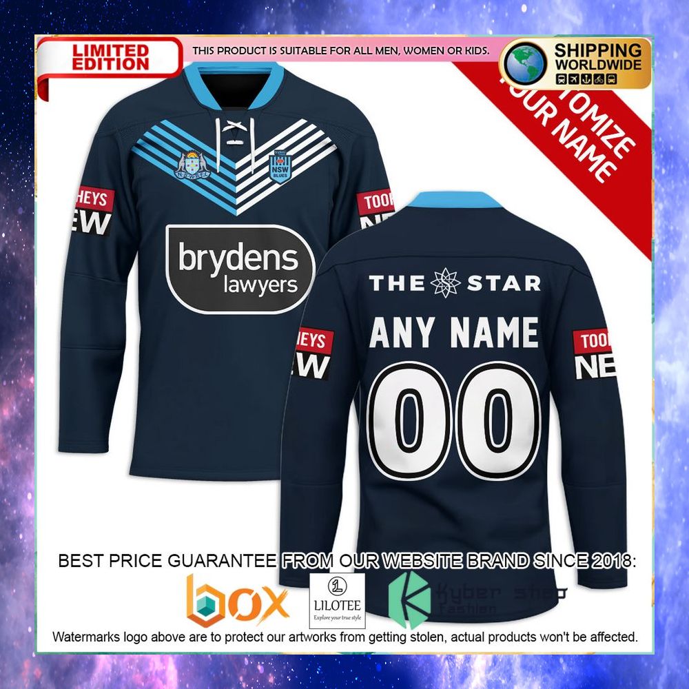 personalized state of origin series new south wales blues hockey jersey 1 548