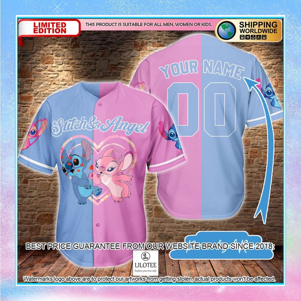 personalized stitch angel baseball jersey 1 670