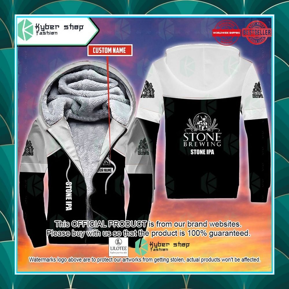 personalized stone ipa fleece hoodie 1 47
