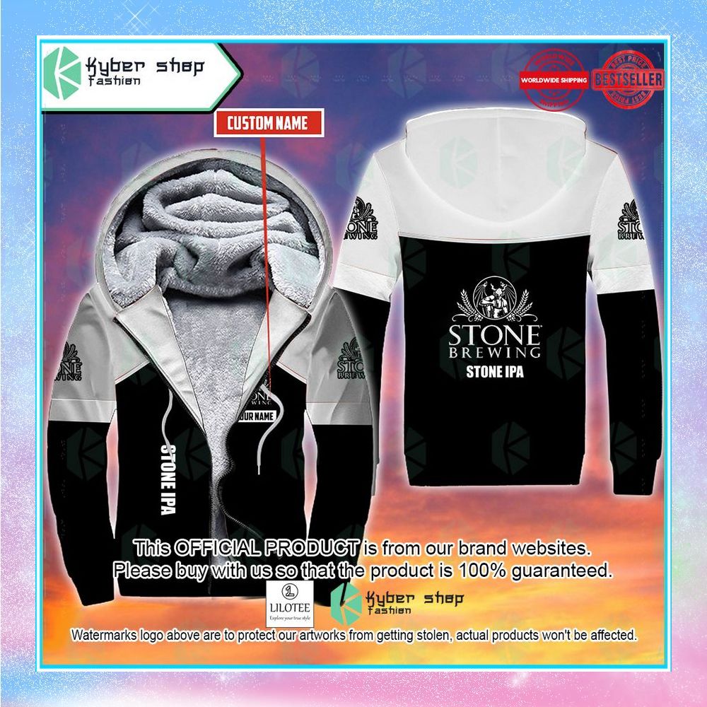 personalized stone ipa fleece hoodie 1 794