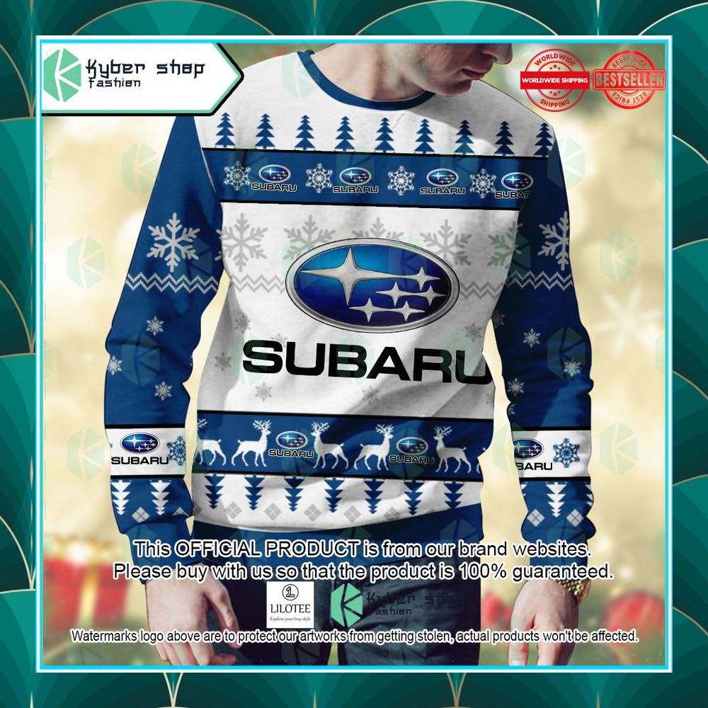 personalized subaru ugly christmas sweater 2 199