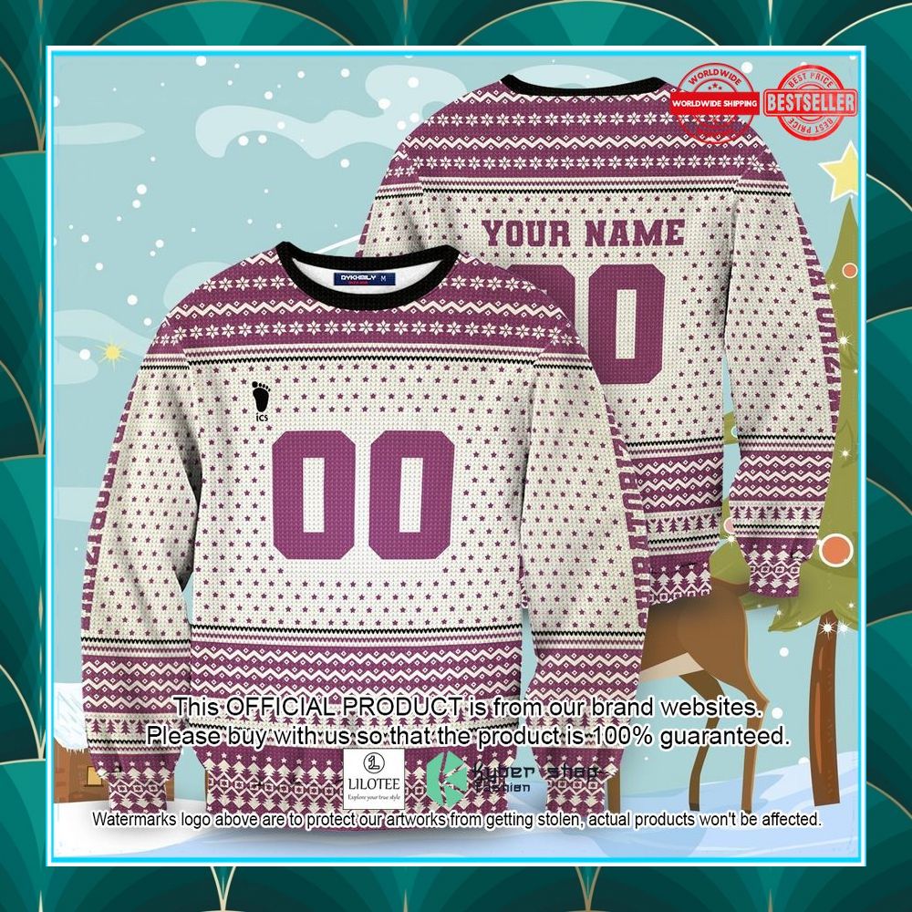 personalized team shiratorizawa christmas ugly sweater 2 164