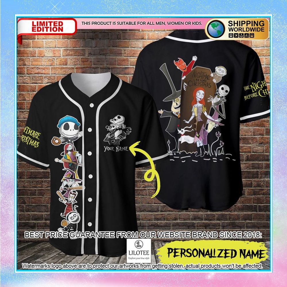 personalized the nightmare before christmas baseball jersey 1 420