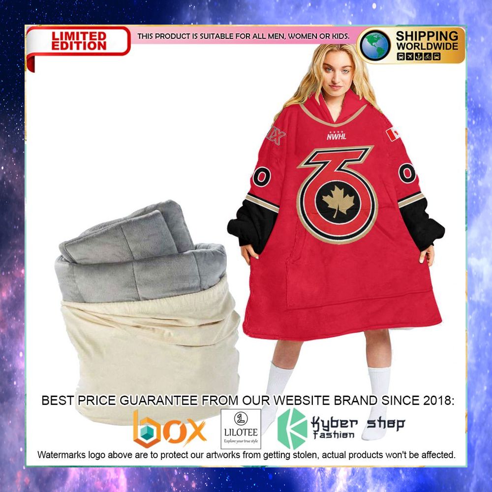 personalized toronto six red oodie blanket hoodie 1 369