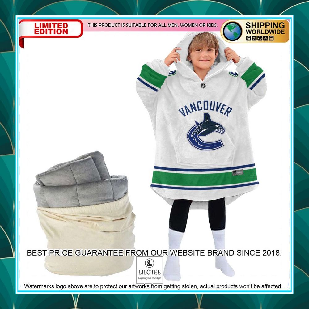 Personalized Vancouver Canucks white Oodie Blanket Hoodie - LIMITED EDITION 5 personalized vancouver canucks white oodie blanket hoodie 5 714