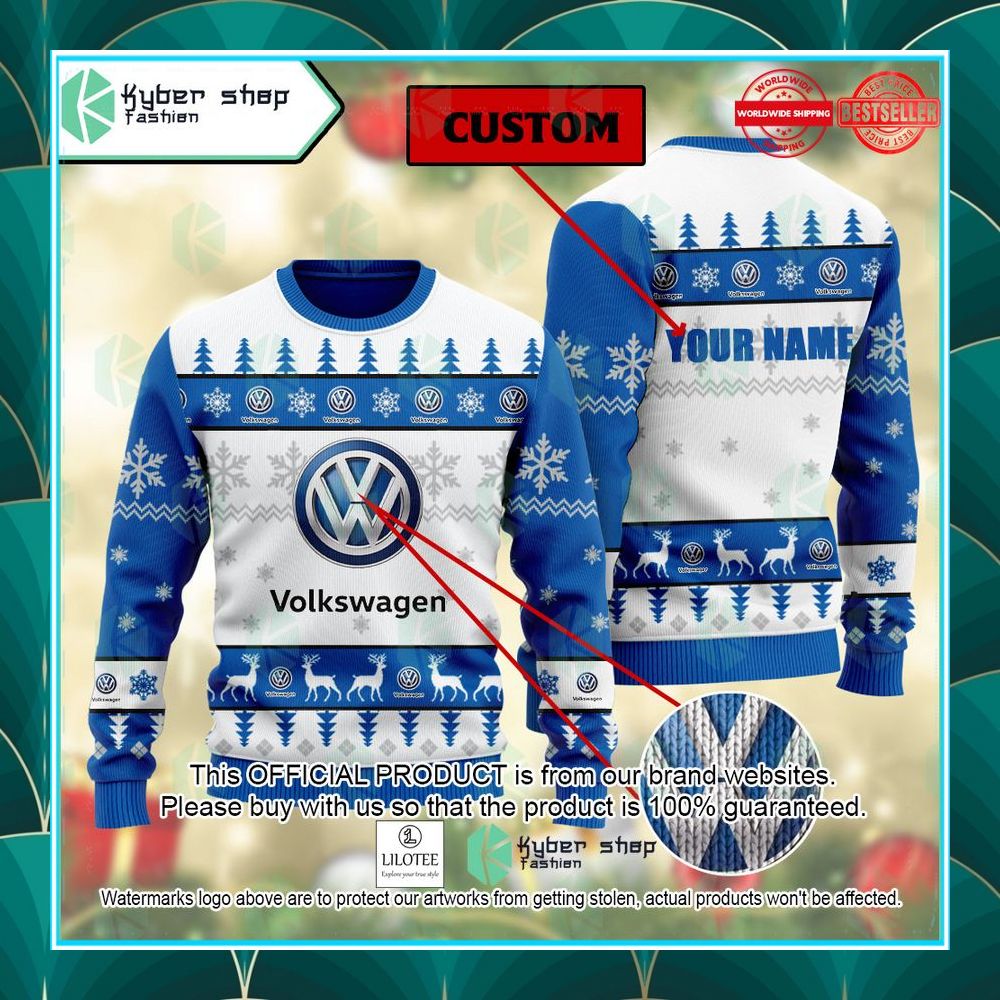 personalized volkswagen ugly christmas sweater 1 480