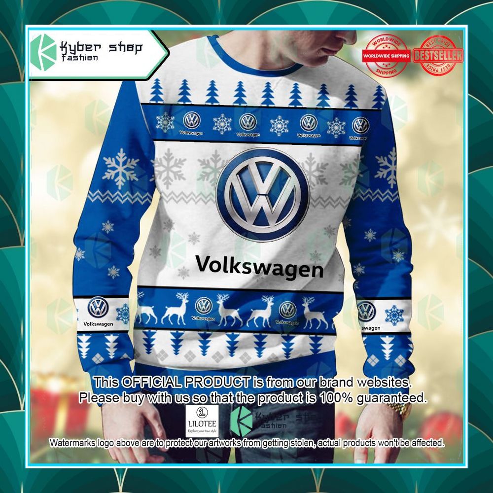 personalized volkswagen ugly christmas sweater 2 120