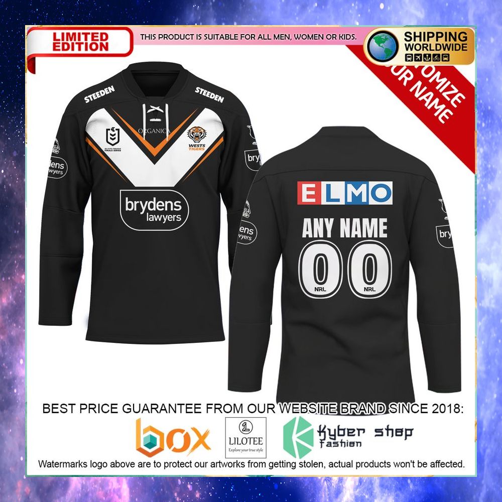 personalized wests tigers team hockey jersey 2 360