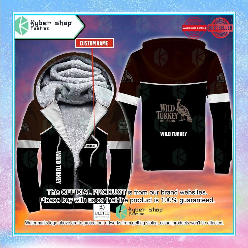personalized wild turkey fleece hoodie 1 362