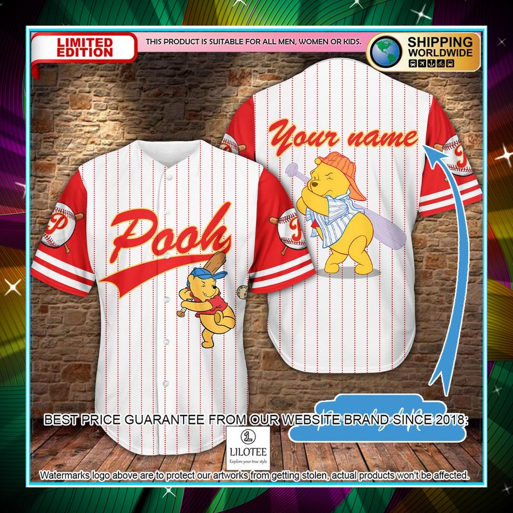 personalized winnie the pooh white baseball jersey 1 87