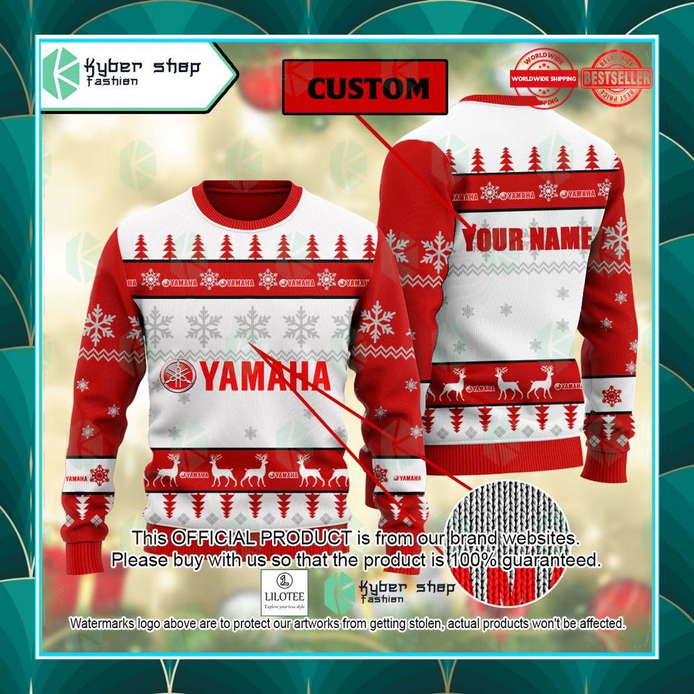 personalized yamaha ugly christmas sweater 1 58