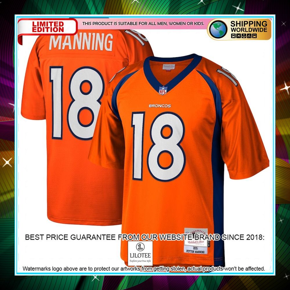 peyton manning denver broncos mitchell ness 2015 legacy replica orange football jersey 1 862