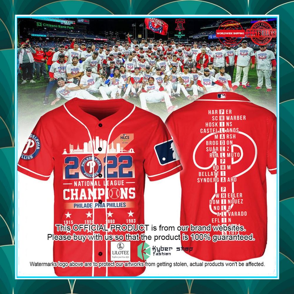 philadelphia phillies 2022 national league champions baseball jersey 1 97