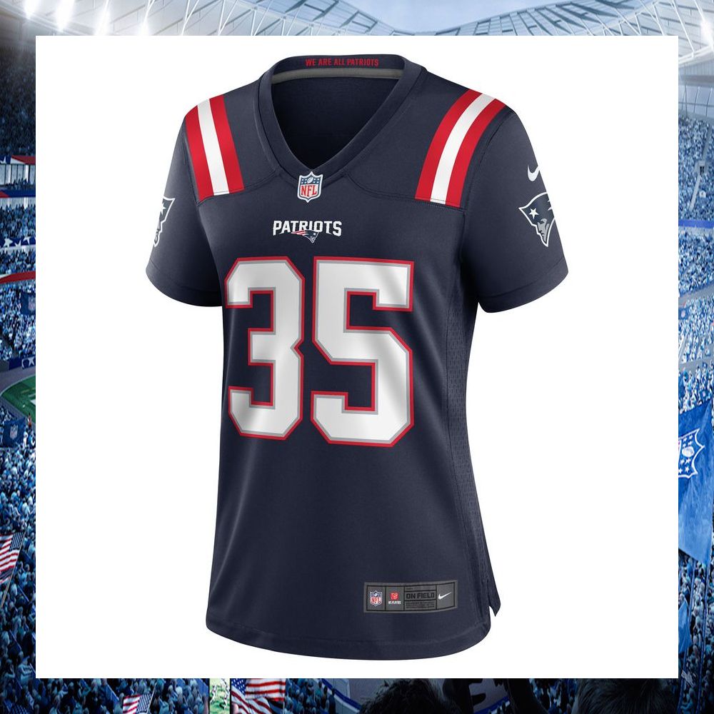 pierre strong jr new england patriots nike womens navy football jersey 2 640