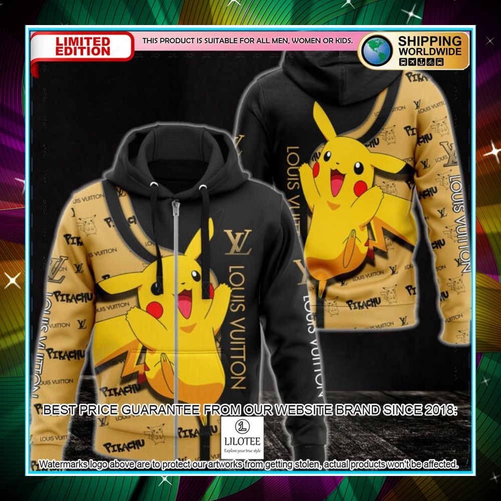 pikachu louis vuitton zip hoodie 1 396