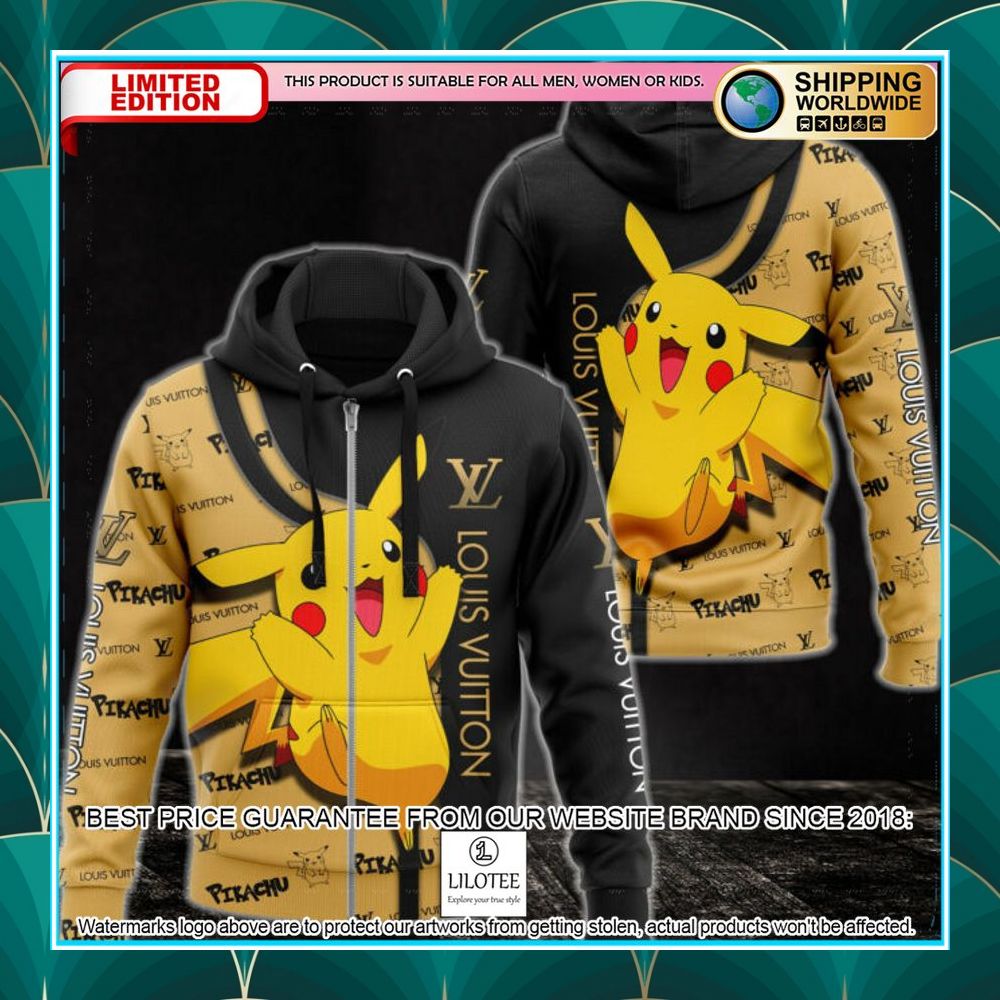 pikachu louis vuitton zip hoodie 1 96