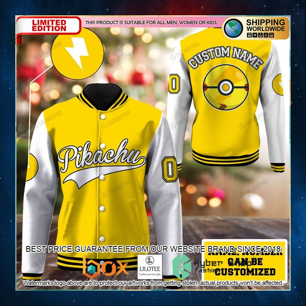 pikachu pokeball personalized baseball jacket 1 896