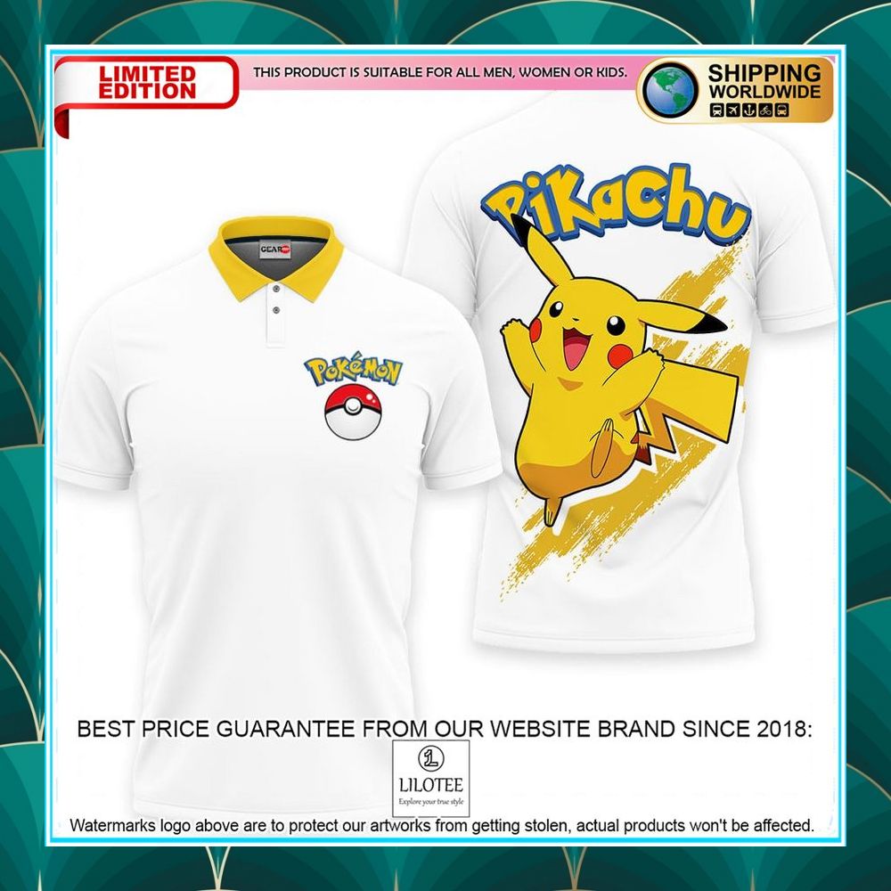 pikachu pokemon anime polo shirt 1 909