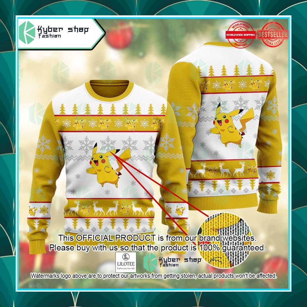 pikachu pokemon christmas sweater 1 664