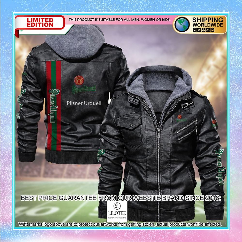 pilsner urquell leather jacket fleece jacket 2 515
