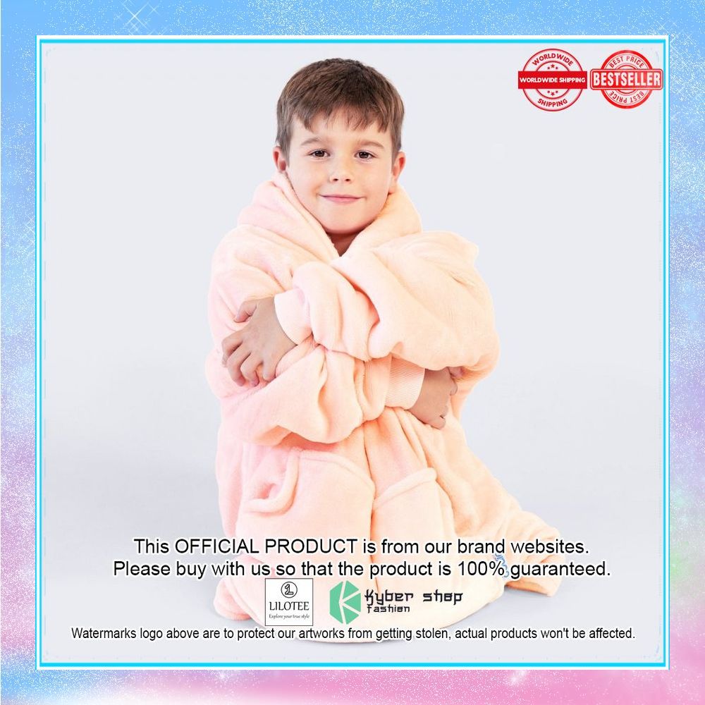 pink kids oodie blanket hoodie 1 940