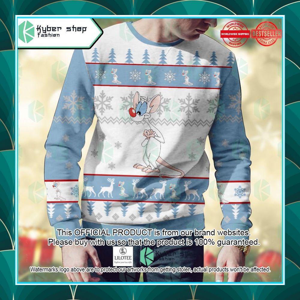 pinky pinky and the brain ugly sweater 2 725