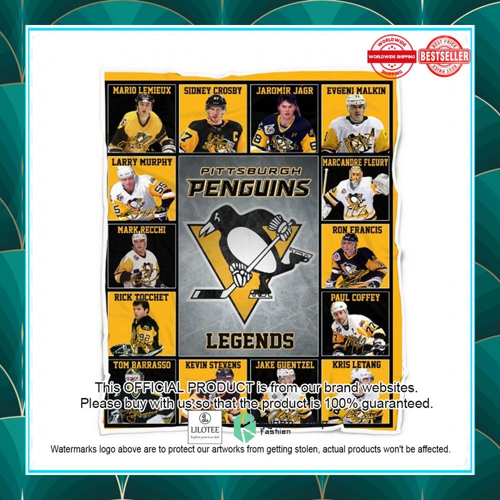 pittsburgh penguins legends players nhl blanket 1 655