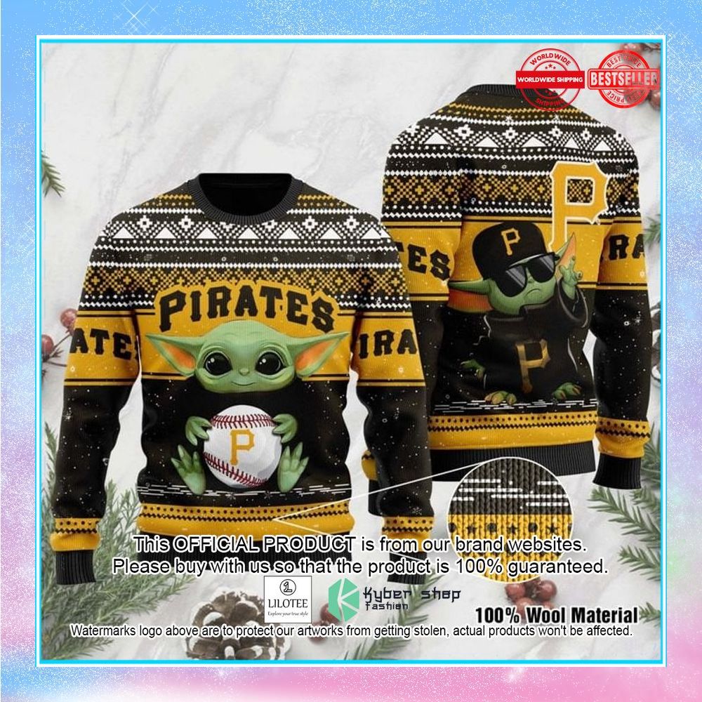 pittsburgh pirates baby yoda christmas sweater 1 264