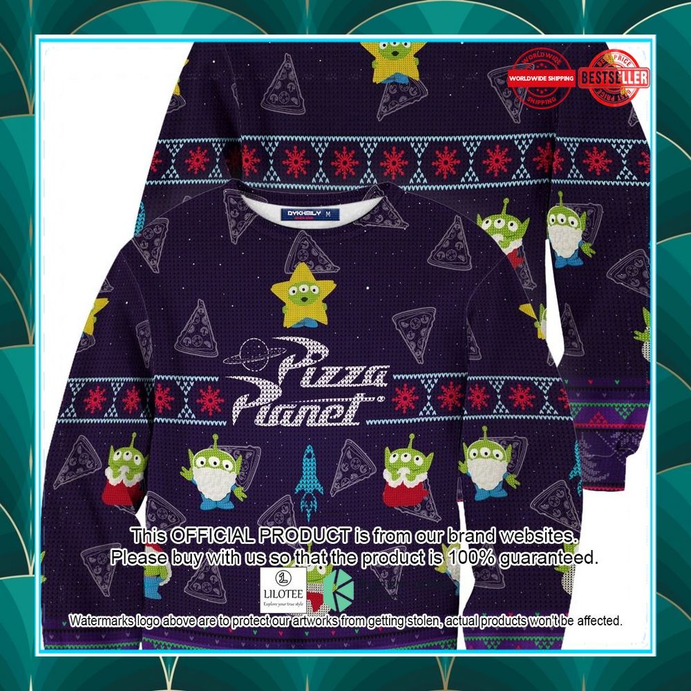 pizza planet ugly sweater 1 404