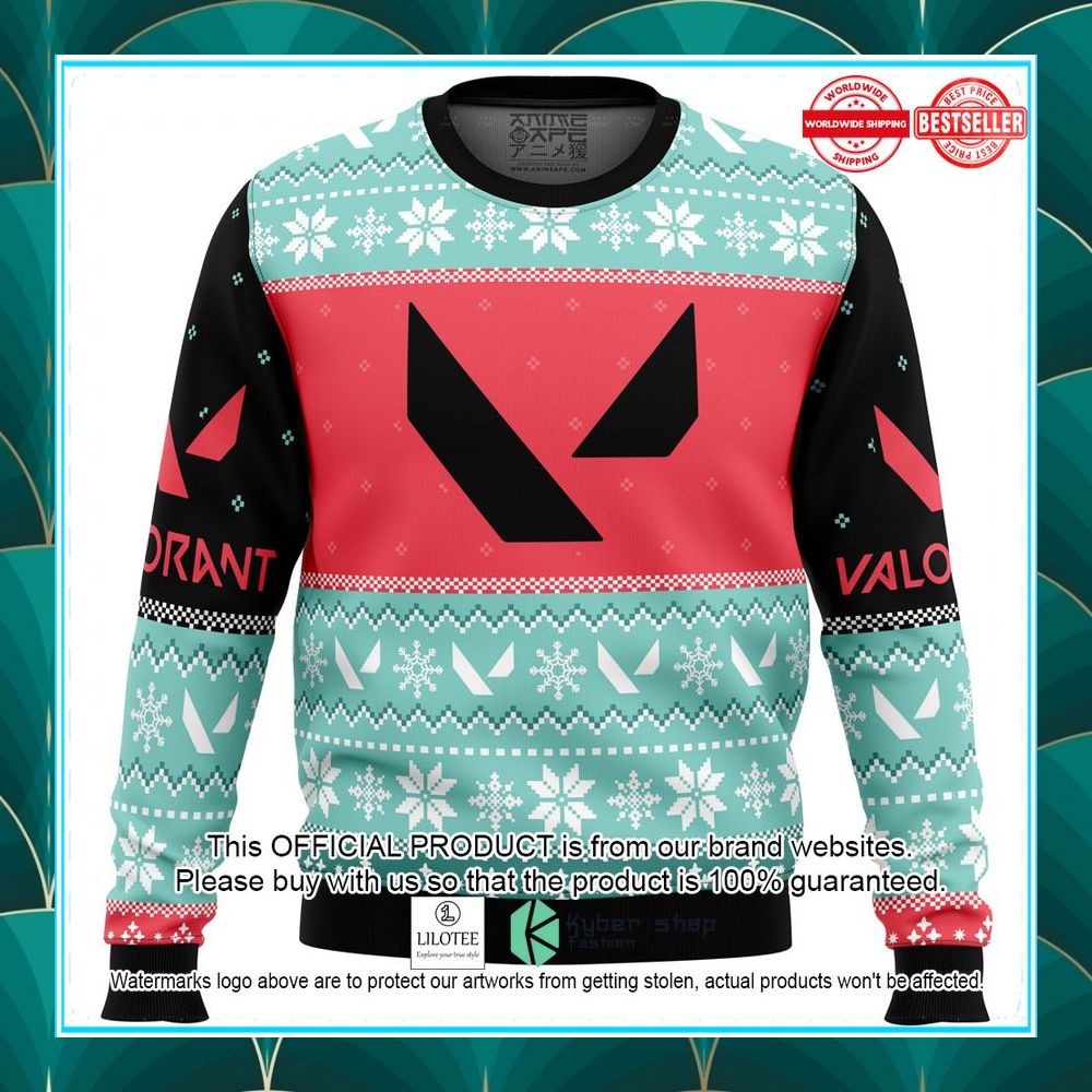 play as one valorant ugly christmas sweater 2 687