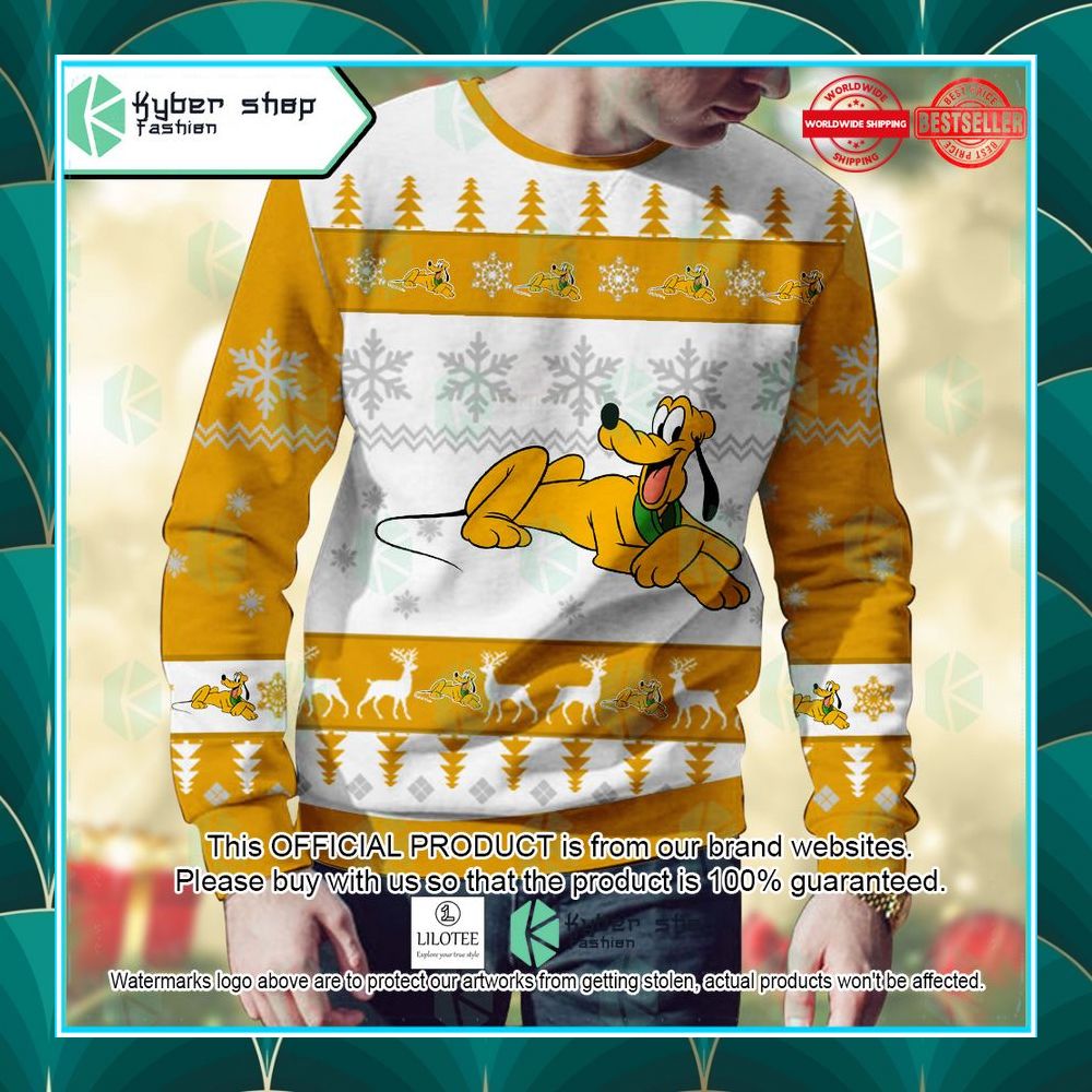 pluto disneys mickey mouse christmas sweater 2 199