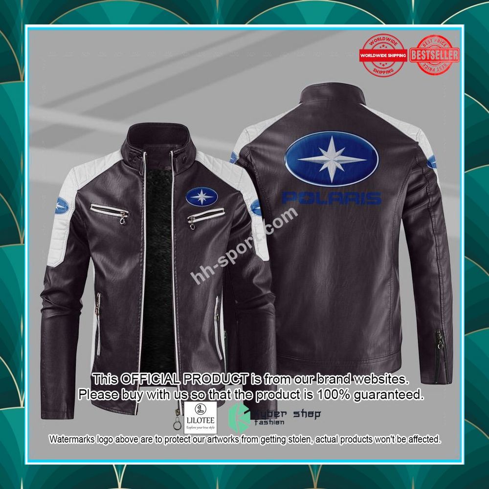 polaris motorcycle motor leather jacket 7 938