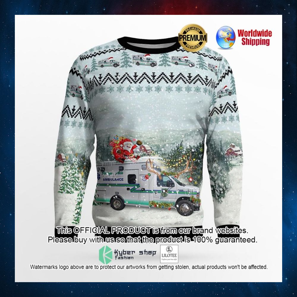 portage pennsylvania portage area ambulance association santa sweater 2 744
