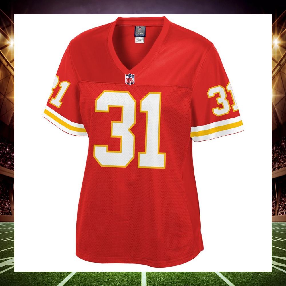 priest holmes kansas city chiefs nfl pro line retired red football jersey 2 488