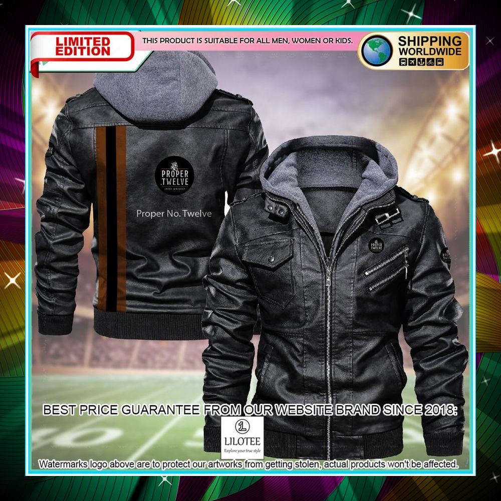 proper no twelve leather jacket fleece jacket 1 721